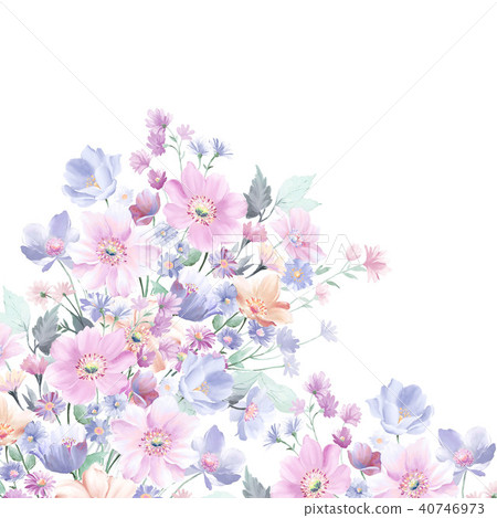 Watercolor rose collection 40746973