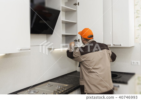 Assembly of kitchen furniture. Assembly of kitchen furniture. 40746993