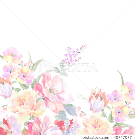 水彩玫瑰花採集 40747077