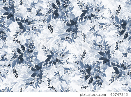 Seamless watercolor Christmas pattern - Stock Illustration [40747243 ...