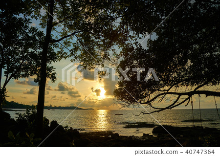 Beautiful sunset On The Beach , Thailand 40747364