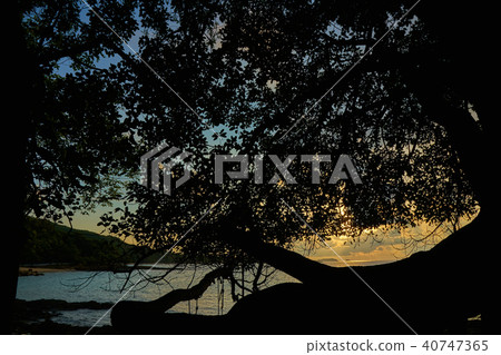 Beautiful sunset On The Beach , Thailand 40747365