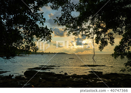 Beautiful sunset On The Beach , Thailand 40747366