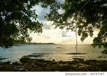 Beautiful sunset On The Beach , Thailand 40747367