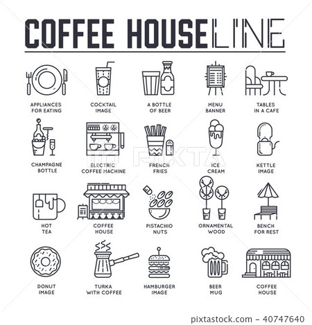 Different icons dedicated to food and coffee 40747640