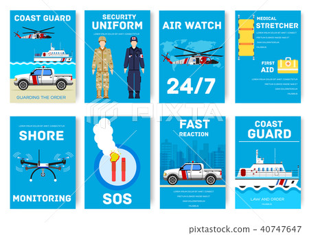 coast guard day cards set. Guarding the order 40747647