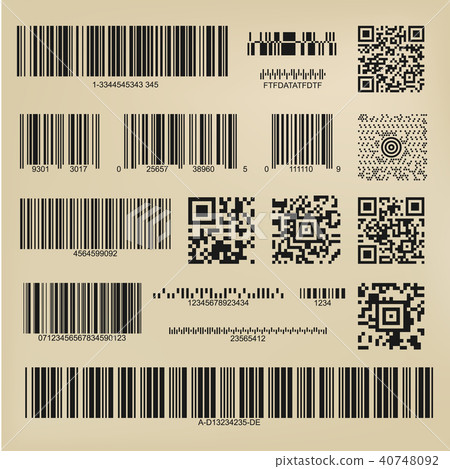 Qr codes and barcodes. Qr codes and barcodes. 40748092