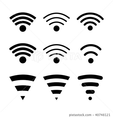 Set of modern wireless connection icons 40748121