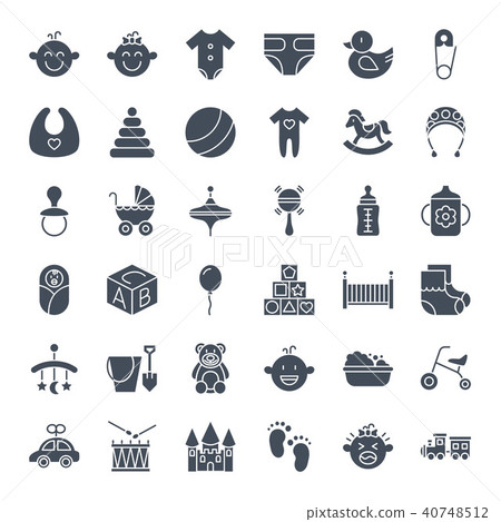 Baby Solid Web Icons Baby Solid Web Icons 40748512