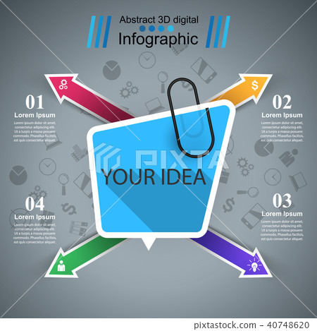 Office Infographic. Pin Icon. - Stock Illustration [40748620] - PIXTA