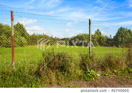 Finnish landscape with Chain-link fencing Finnish landscape with Chain-link fencing 40748668