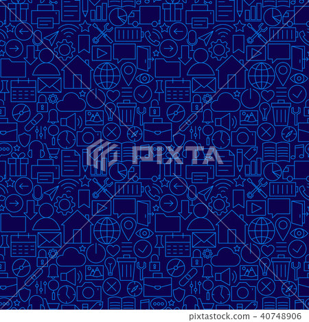 Web UI UX Seamless Line Pattern 40748906