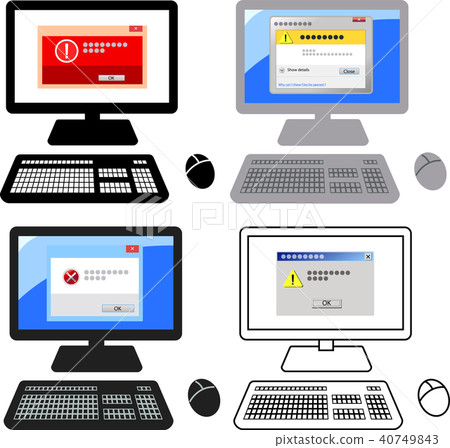 Illustration PC desktop PC error screen 40749843