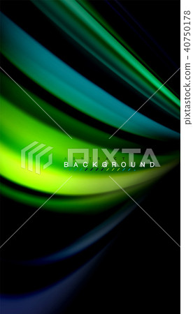 Fluid mixing colors, vector wave abstract background 40750178