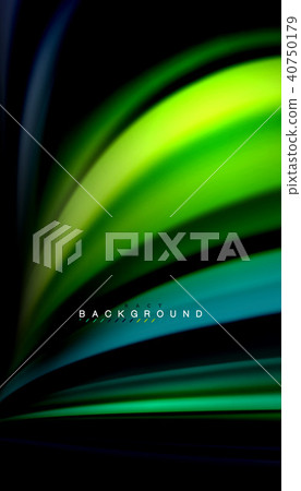 Fluid mixing colors, vector wave abstract background 40750179
