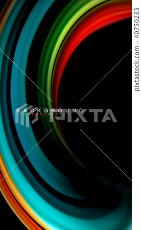Fluid mixing colors, vector wave abstract background 40750283