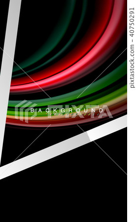 Liquid fluid colors holographic design with metallic style line shape Liquid fluid colors holographic design with metallic style line shape 40750291