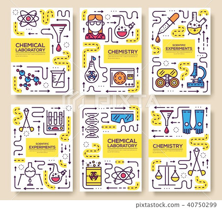 Premium quality scientific  vector brochure cards 40750299