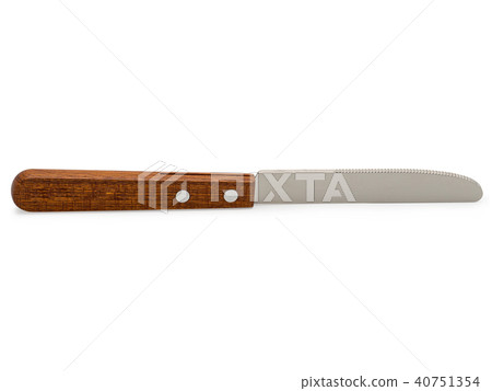 Steak knife, with wooden handle.(clipping path) Steak knife, with wooden handle.(clipping path) 40751354