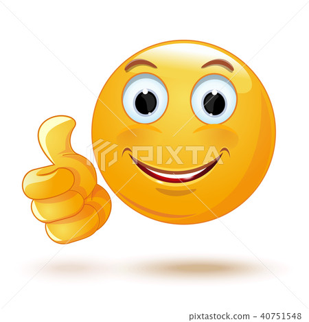 Emoticon showing thumb up 40751548