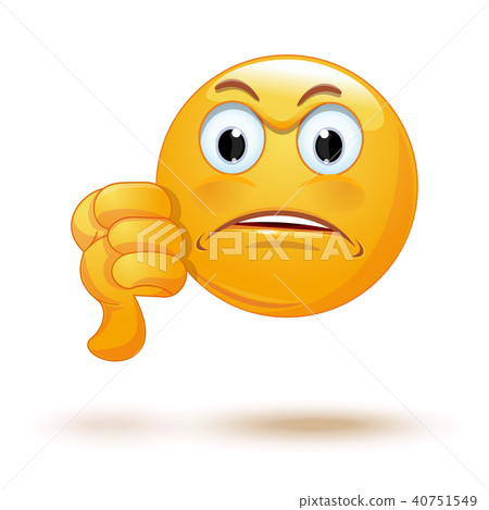 Emoticon showing thumbs down Emoticon showing thumbs down 40751549