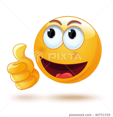 Emoticon showing thumb up 40751550