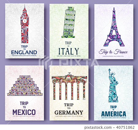 set of art ornamental travel and architecture set of art ornamental travel and architecture 40751862