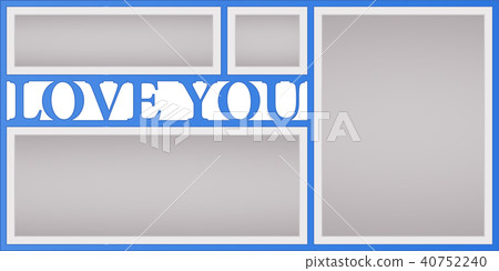 Collage of photo frames vector illustration 40752240