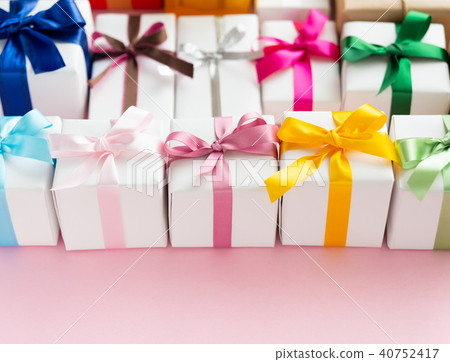 Present gift gift gift box ribbon filled a lot 40752417