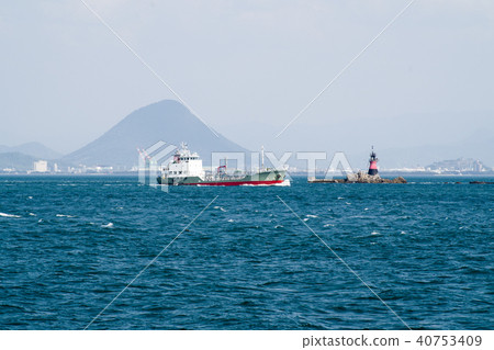 A view of the ship sailing the Seto Inland Sea and the view of Sanuki Fuji A view of the ship sailing the Seto Inland Sea and the view of Sanuki Fuji 40753409