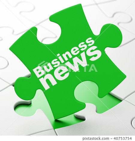 News concept: Business News on puzzle background News concept: Business News on puzzle background 40753754