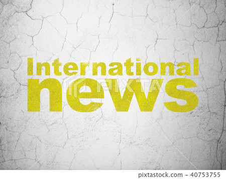News concept: International News on wall background 40753755