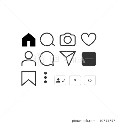 Social network vector icon set. Social media 40753757