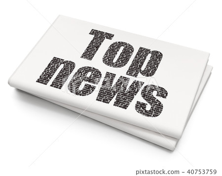 News concept: Top News on Blank Newspaper background 40753759