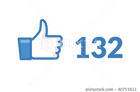 Thumbs up like social network icon.  40753811