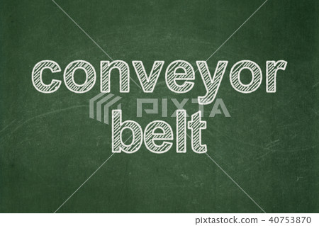 Industry concept: Conveyor Belt on chalkboard background 40753870