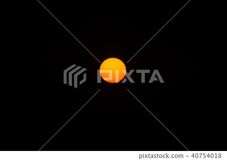 Orange sun in the dark sky. Orange sun in the dark sky. 40754018