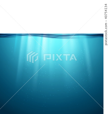 Underwater ocean surface. Blue water background.  40754134