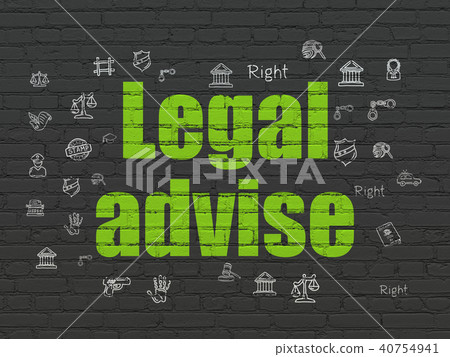 Law concept: Legal Advise on wall background 40754941