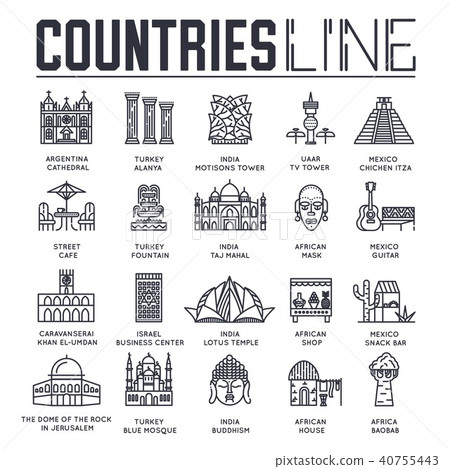 Country travel collextion set. Set of architecture Country travel collextion set. Set of architecture 40755443
