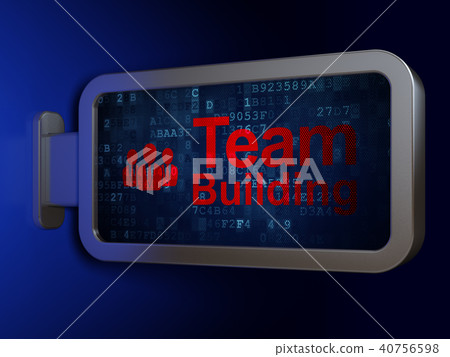Finance concept: Team Building and Business People on billboard background 40756598