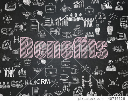 Finance concept: Benefits on School board background 40756626