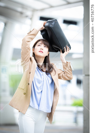 Business woman rain Business woman rain 40756776