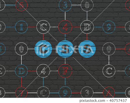 Database concept: Css on wall background 40757437