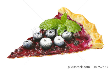 Slice of blueberry tart Slice of blueberry tart 40757567