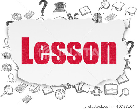Learning concept: Lesson on Torn Paper background Learning concept: Lesson on Torn Paper background 40758104