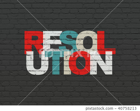 Law concept: Resolution on wall background Law concept: Resolution on wall background 40758213
