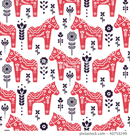 Swedish Folk Pattern Tags