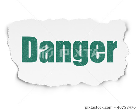 Safety concept: Danger on Torn Paper background Safety concept: Danger on Torn Paper background 40758470