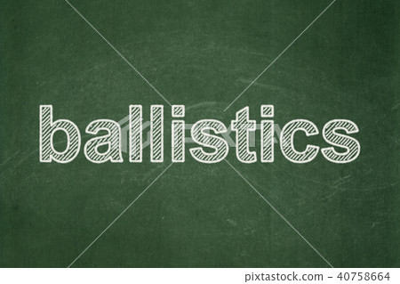 Science concept: Ballistics on chalkboard background Science concept: Ballistics on chalkboard background 40758664